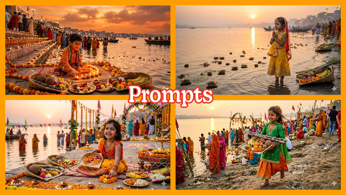 10 Chhath Puja Photo Editing Prompts for Kids
