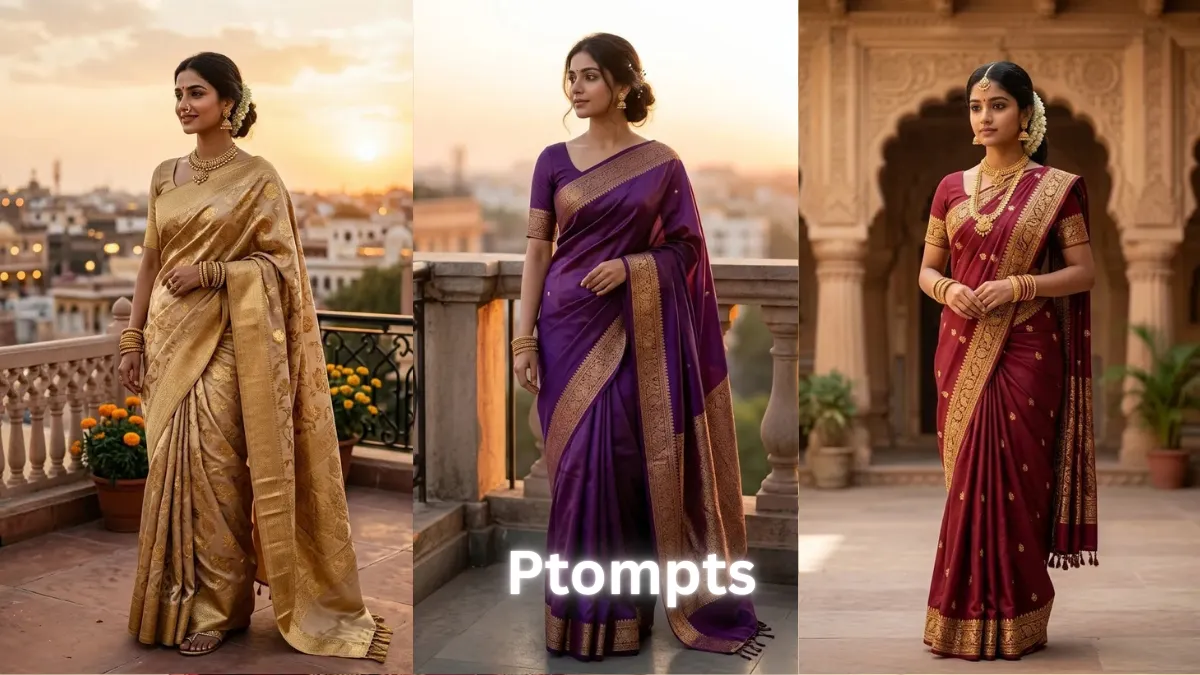 Top 10 Gemini AI Photo Prompts for Girls to Create Elegant 8K Traditional Saree Photos