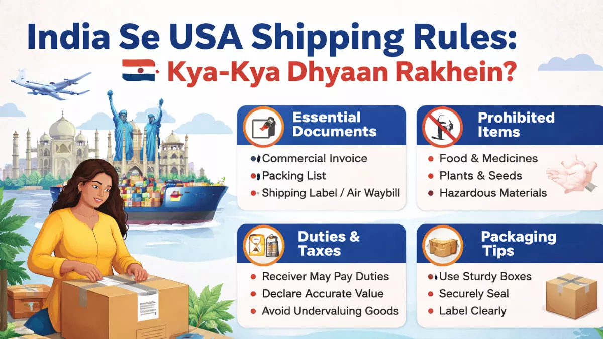India Se USA Shipping Rules: Kya-Kya Dhyaan Rakhein?