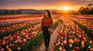 10 Google Gemini AI Photo Editing Prompts for Girls to Create Stunning Tulip Garden Cinematic Masterpieces in Seconds